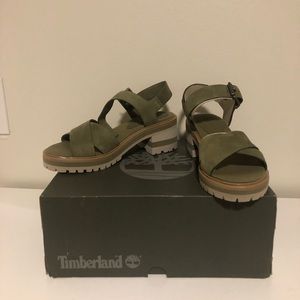 NWT Timberland Violet Marsh Sandals in Olive- 7.5
